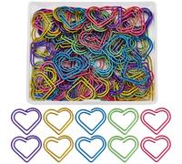 SOFPLATE 1 scatola 100 pezzi Piccole Graffette Dorate Graffette A Forma di Cuore Graffette A Forma di Cuore Graziose Graffette In Metlega A Forma di Cuore per Giornali Fermagli per Raccoglitori Segnal