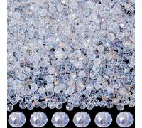 SOFPLATE 1 Scatola 1000 Pezzi Perline di Vetro Sfaccettato Perline di Cristlega AB Trasparenti Sfuse 6x5mm Perline Distanziatrici Rondelle Sciolte per Bracciali Perline Collane Ciondoli Acchiappasole