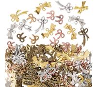 SOFPLATE 1 scatola 100G Lega Fiocco Ciondoli Piccoli Ciondoli Ciondolo Misto Fiocco Metlega Vintage Antico Tibetano Punk Pendente Collegamento Ciondoli Risultati per Creazione di Gioielli Ciondoli Col