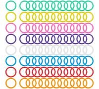 SOFPLATE 1 scatola 112 pezzi 8 colori Anelli Raccoglitori In Plastica Anelli Raccoglitori In Plastica Fogli Mobili 1.5 pollici Anelli Rilegatura Libro Divisi A Scatto Flessibile Anelli Scheda Indice C