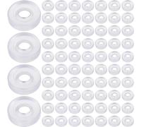 SOFPLATE 1 Scatola 120 Pezzi Cuscino per Orecchini Orecchino A Clip Cuscinetti Comfort per La Schiena Anti Dolore Ciambella Rotonda Morbida Cuscinetti per Orecchini Trasparenti Piccoli Cuscinetti per