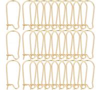 SOFPLATE 1 Scatola 120 Pezzi Ganci per Orecchini Placcati In Vero Oro 18K Ganci per Trovare Orecchini A Rene Pendenti A Forma di U Fili Lunghi per Orecchie In Acciaio Inossidabile Fili per Orecchini I