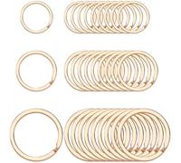 SOFPLATE 1 scatola 30 pezzi 0.79/0.98/1.26 pollici Portachiavi Piatto Oro Portachiavi Tondo Diviso In Ferro Circolare Doppio Anello Anello di Salto Portachiavi In Metlega Anelli Clip per Casa Auto Chi
