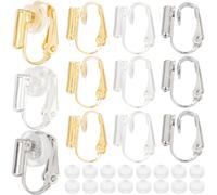 SOFPLATE 1 Scatola 36 Pezzi Orecchini A Clip In Ottone Convertitore per Orecchini A Clip In Oro Argento Indolore con Cuscinetti Comfort Componenti per Orecchini Non Forati Risultati per Orecchini A Cl