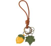 SOFPLATE 1 Scatola da 1 Pezzi Graziosi Ciondoli per Borse Gialli Portachiavi A Forma di Limone Portachiavi A Forma di Frutta Portachiavi in Pelle A Forma di Foglia Piccoli Ciondoli Pendenti Acce