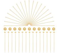 SOFPLATE 1 scatola Da 100 set di Spilli A Testa Piatta In Ottone per La Creazione di Orecchini In Oro con Perline Distanziatrici A Forma di Margherita In Lega Spilli A Testa Lunga Aghi per Perline Acc