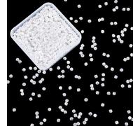 SOFPLATE 1 scatola Da 1000 pezzi di Perline di Cristlega Bicono Da 4mm Perline di Vetro Sfaccettate Sfuse Semplici Lucide Trasparenti Distanziatori di Colore AB per La Creazione di Gioielli Braccialet