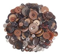 SOFPLATE 1 scatola Da 300 pezzi di Bottoni Marroni Assortiti Bottoni Da Cucito Marroni Forma Piatta 4 e 2 fori Bottoni Rotondi In Resina Multicolore Autunnale per Artigianato Vestiti Maglioni Progetti