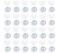 SOFPLATE 1 Scatola da 36 Pezzi di Fermagli per Orecchini A Forma di Cuore Fermagli per Orecchini in Silicone Piccoli Trasparenti in Acrilico di Ricambio con CHISusura Sicura per Ami da Pesca O