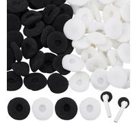 SOFPLATE 1 Scatola da 60 Pezzi, 18mm, 2 Colori, Copriauricolari, Copricuffie in Schiuma, Neri, Bianchi, Spugne, Comodi e Morbidi, Cuscinetti di Ricambio per Auricolari, Adatti alla Maggior Parte Degl