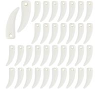 SOFPLATE 1 scatola Da 60 pezzi Ciondoli A Forma di Denti di Lupo Piccoli Ciondoli A Forma di Zanne Animali Artificiali Bianchi A Forma di Denti di Lupo Perline Lisce Opache In Acrilico Pendenti Distan