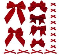 SOFPLATE 1 scatola di 8 stili 26 fermagli per capelli con fiocco rosso a coquette fiocchi sfusi morbido nastro setoso carino dolce estetico fiocco clip per donne regali festa matrimonio casa uso