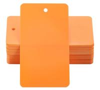 SOFPLATE 100 pz Etichette Impermeabili Arancioni Etichette di Plastica Vuote Etichette di Etichettatura Rettangolari Da 5 x 9cm Spedizione Identificazione Appesa Nome Occhiello Fili Etichette per Iden