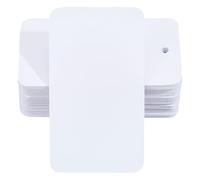 SOFPLATE 100 pz. Etichette In Plastica Impermeabili Etichette per Spedizione In Plastica Bianca Etichette Rettangolari In PVC Sfuse Da 4 x 7cm Etichette Sospese Scrivibili per Identificazione Logistic