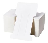 SOFPLATE 100 pz Fermaglio per Capelli Porta Biglietti Da Visita Espositore per Fermagli per Capelli Rettangolare Da 4.53 x 2.64 pollici Bianco Porta Documenti In Cartone Accessori per La Vendita e L'O