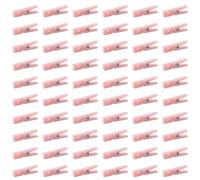 SOFPLATE 100 pz Piccole Mollette Rosa In Legno per Bucato Mini Mollette Da Bucato In Legno Da 1.18 pollici Riutilizzabili Sostituzioni Artigianali Mollette Da Bucato Appese per Piccoli Indumenti Bigli