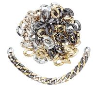 SOFPLATE 120 pz 4 colori Anelli di Collegamento A Catena In Plastica Connettore A Catena Assortiti Colorati Piccoli Ovali Cavo Cordolo Anelli Rapidi per La Creazione di Gioielli Collane Occhiali Telef