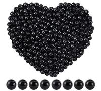 SOFPLATE 1200 pz. Perline di Perle Finte Nere Da 4mm con Foro In Plastica ABS Rotonde Artificiali Sciolte Distanziatrici per Bracciali Orecchini Collane Choker Creazione di Gioielli Decorazioni per La