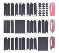 SOFPLATE 1248 pezzo 12 stili Adesivi per Nail Art French Tip Kit per Manicu | Linee Guida Autoadesive In PVC Nero con Design A Forma di Luna per La Decorazione Fai Da Te Dei Bordi Stencil Ausiliari.