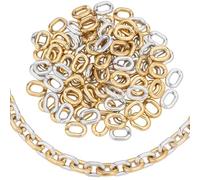 SOFPLATE 160 anello di Collegamento A Catena In Acrilico Piccolo Argento Oro Ovale Cavo A Maglie Rapide per Gioielli Connettori per La Creazione di Gioielli Collane Occhiali Telefono Borse Accessori F