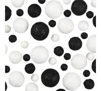 SOFPLATE 160 pz 10 stili Palline di Schiuma Glitterata Bianche Palline di Riempimento per Vasi Nere Glitterate 12mm 15mm 20mm 24mm 28mm Senza Foro Perline Lucide Ornamenti Decorativi Pompon per Decora