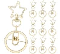 SOFPLATE 18 portachiavi a stella con chiusura girevole a scatto clip in lega d'oro a molla cancello aragosta artiglio portachiavi in metallo da appendere fibbie ganci accessori per chiavi auto