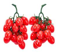 SOFPLATE 2 confezione di Pomodori Artificiali Frutta Artificiale Sfusa Decorazione Realistica In Plastica Finta Pomodorini Simulazione di Cibo Rosso Arancione Accessori per Fotografia Ornamento Realis