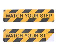 SOFPLATE 2 pz. Adesivo per Segnaletica Fai Attenzione A Dove Metti I Piedi Decalcomanie per Pavimenti Goldenrod 6 x 24 Pollici Parola di Sicurezza PVC Foglio di Alluminio Adesivi Antiscivolo
