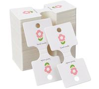 SOFPLATE 200 pz. 3.66 x 1.77 pollici di Cartoncini Espositori per Gioielli BianChis Porta Braccialetti Pieghevoli A Forma di Fiore Rettangolari per La Vendita L'Imballaggio Collane Braccialetti Fermag