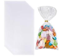 SOFPLATE 200 pz 6 x 2.8 pollici Piccolo Trasparente Piatto Caramelle Sacchetti Sfusi OPP Sacchetto di Cellophane Matrimonio Compleanno Festa Favore Cibo Biscotti Dolcetti Sacchetto per Imballaggio Goo