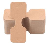 SOFPLATE 200 pz. Carte Espositive per Gioielli Porta Carte per Braccialetti Pieghevoli In Carta Rettangolare Da 3.54 x 1.34 pollici In Legno di Burlywood Etichette In Cartone Appese Personalizzate per