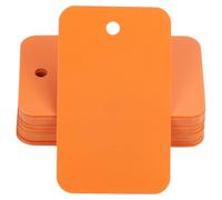 SOFPLATE 200 pz Etichette di Spedizione In Plastica Etichette Appese Impermeabili Bulk 3 x 5cm Arancione Scuro Pennarello Scrivibile Cartello Appeso Etichette per Etichette di Stoccaggio Vuote per Chi