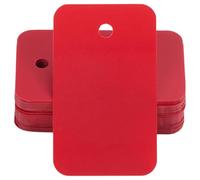 SOFPLATE 200 pz Etichette di Spedizione In Plastica Rossa Etichette Vuote Impermeabili Etichette Rettangolari Da 1.18 x 1.97 pollici con Occhiello In Mattoni Refrattari Etichette di Identificazione Ap