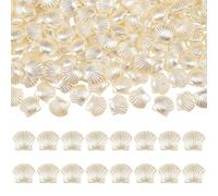 SOFPLATE 200 pz Perline di Conchiglia Bianche Perline di Conchiglia Perle Estive Spiaggia Plastica ABS 3D Mini Piccoli Distanziatori Lisci Accessori per La Creazione di Gioielli Braccialetti Collane A