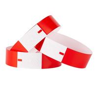 SOFPLATE 300 pz Braccialetti per Eventi Braccialetti per Feste Rossi Braccialetti di Carta Leggeri Impermeabili Alla Rinfusa Distintivi per Eventi Ammissione Identificazione Etichette A Mano Indici pe