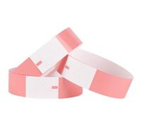 SOFPLATE 300 pz Braccialetti Rosa per Eventi Braccialetti di Carta Impermeabili Braccialetti di Identificazione Adesivi Colorati al Neon Fascette da Polso Leggere Regolabili per Feste Eventi Concerti
