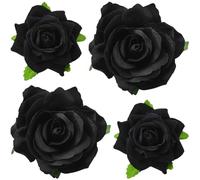 SOFPLATE 4 pz Fermaglio per Capelli A Forma di Rosa Nera Spilla per Capelli A Forma di Fiore 2in 1 fermagli Floreali In Tessuto Spille Cappelli Borse Abbigliamento Forcine Accessori Decorativi per Mat