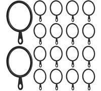 SOFPLATE 40 pz Anelli per Tende In Metlega Nero Anelli per Aste per Tende con Occhiello Piatto Cerchio Rotondo In Ferro Da 1.18 pollici Anelli per Ganci Scorrevoli per Tende A Pieghe per Finestre Scor