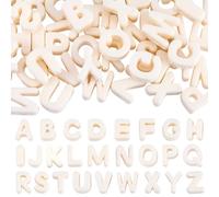 SOFPLATE 52 pz. Perline Grandi con Lettere Dalla A Alla Z Perline Bianche A Forma di Alfabeto con Foro Grande In Acrilico Opaco 26 lettere Maiuscole Distanziatore Allentato per La Creazione di Gioiell