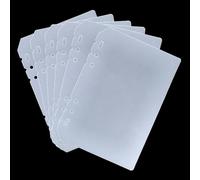 SOFPLATE 6 pz. Raccoglitore per Unghie con Pagine Adesive Trasparenti Formato A5 6 Fori Impermeabile Rettangolare Organizer Espositore Libri Inserti Fogli Divisori per Unghie Salone di Bell
