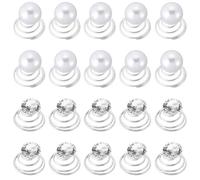 SOFPLATE 60 forcine per capelli a spirale con perle, 2 stili, con strass, strass sfusi, diamanti sintetici, gemme glitterate, gioielli per matrimoni, matrimoni, balli, San Valentino, feste, bomboniere