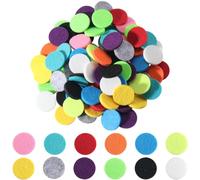 SOFPLATE 96 Confezione da 12 Cuscinetti per Oli Essenziali Colorati Cuscinetti Rotondi per Diffusore di Oli Essenziali da 0.89 Pollici Ricarica di Profumo Assortita Colorata Accessori in Fibra per