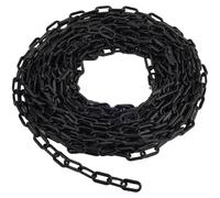 SOFPLATE Catena di Barriera in Plastica da 49 piede/15 m Lunga Catena Nera Connettore Resistente alle Intemperie da 6mm Collegamento di Sicurezza Catene per Cavi di Controllo Dellsa Folla per La Crea