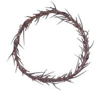SOFPLATE Corona di Spine Da 9.8 pollice Copricapo per Costume di Halloween | Decorazione con Spine Naturali Marroni Raffigurante La Passione di Cristo Ideale per La Chiesa per Il Periodo Quaresimale Com