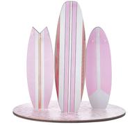 SOFPLATE Espositore Portagioie A Forma di Tavola da Surf in Legno Rosa A Tema Estivo per Braccialetti da Spiaggia per Anelli Orecchini e Collane Decorazione per La Stanza per Surfisti Hawaiani Adulti