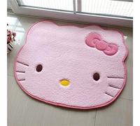 SOFPRO Area Rugs Kawaii Tappeto super morbido tappeto carino cartone animato gattino faccia modello tappetini camera da letto, lussuoso, shaggy alto assorbente e antiscivolo