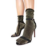 sofsy calzini alla caviglia velati | 20 Den - Black and Sparkly Gold - One Size