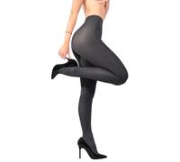 sofsy Collant da Donna Grigio S - 40 Denari Opachi Made in Italy | Collant in Microfibra a Vita Alta, Perfetti per l'Inverno e le Feste Natalizie