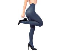 sofsy Collant da Donna Indaco Blu S - 40 Denari Opachi Made in Italy | Collant in Microfibra a Vita Alta, Perfetti per l'Inverno e le Feste Natalizie