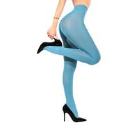 sofsy Collant Donna Blu laguna Curvy Plus Size XL - Super Elasticizzati e Comodi | Leggeri e Traspiranti per la Primavera e l'Estate | Made in Italy